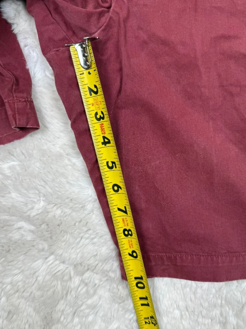Banana Republic City Short in Red Heather Cotton 10